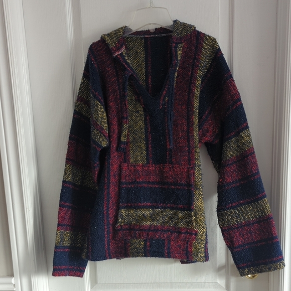 Tops - Multicolor Striped Baja Hoodie